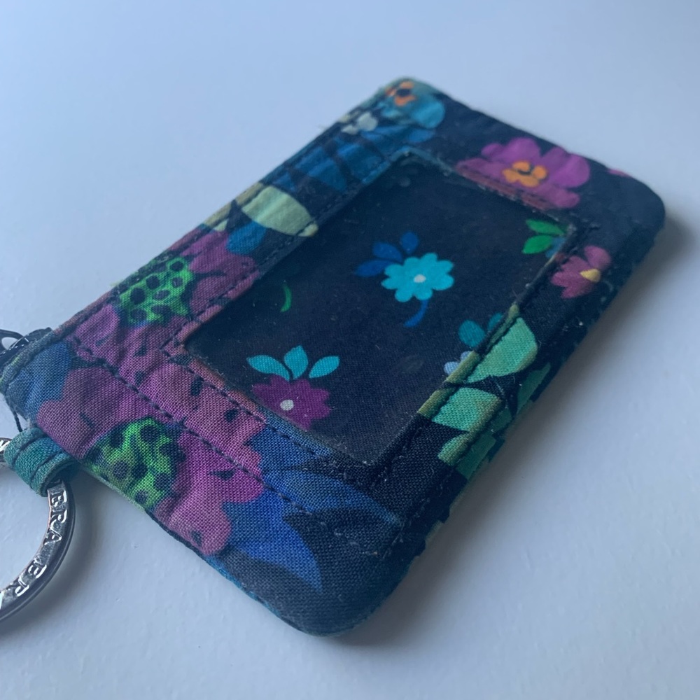 “Midnight Blues” Vera Bradley Zip ID Keychain (+ FREE Makeup Bag)